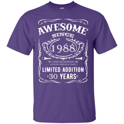 Awesome Since 1988 Limited Addition 30 Years 30th Birthday T-shirt Purple