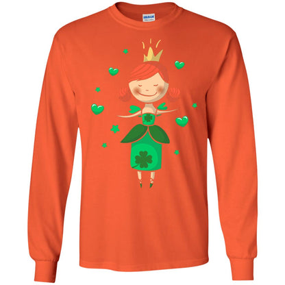 Irish Princess St. Patricks Day Gift Shirt For Girls Orange