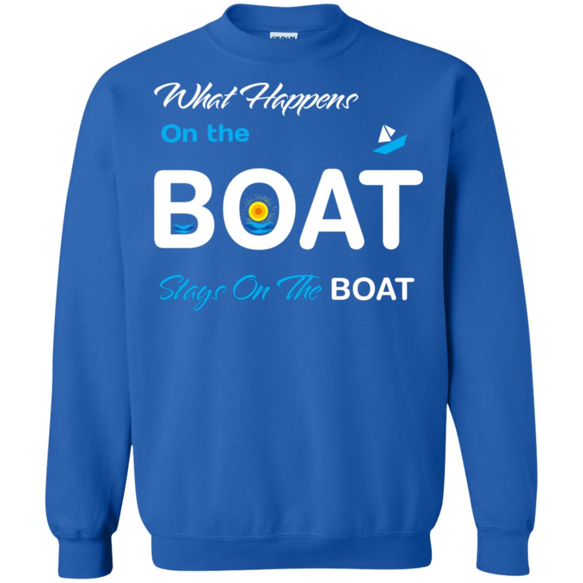 What Happens On The Boat Stay On The Boat Summer Vacation Shirt Royal