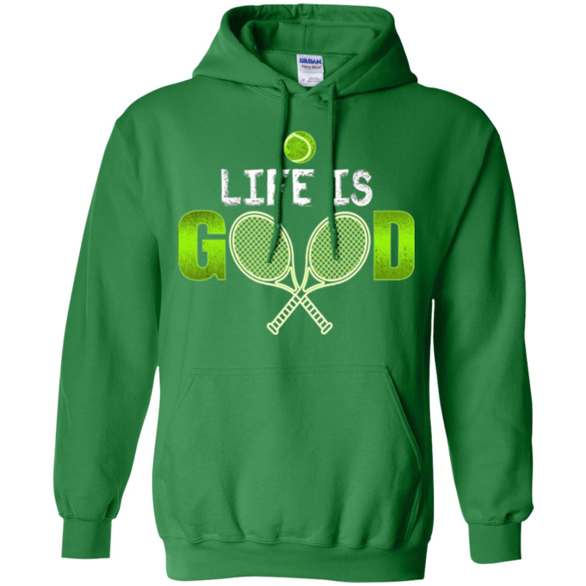 Tennis Lovers T-shirt Life Is Good Irish Green