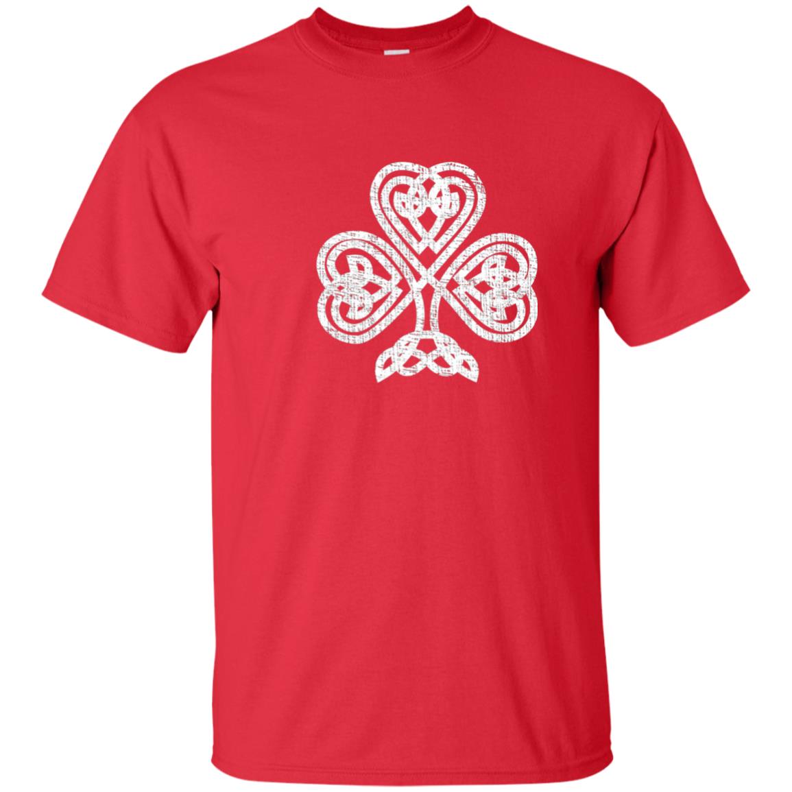 Irish Shamrock Knot Symbol St. Patrick_s Day T-shirt Red