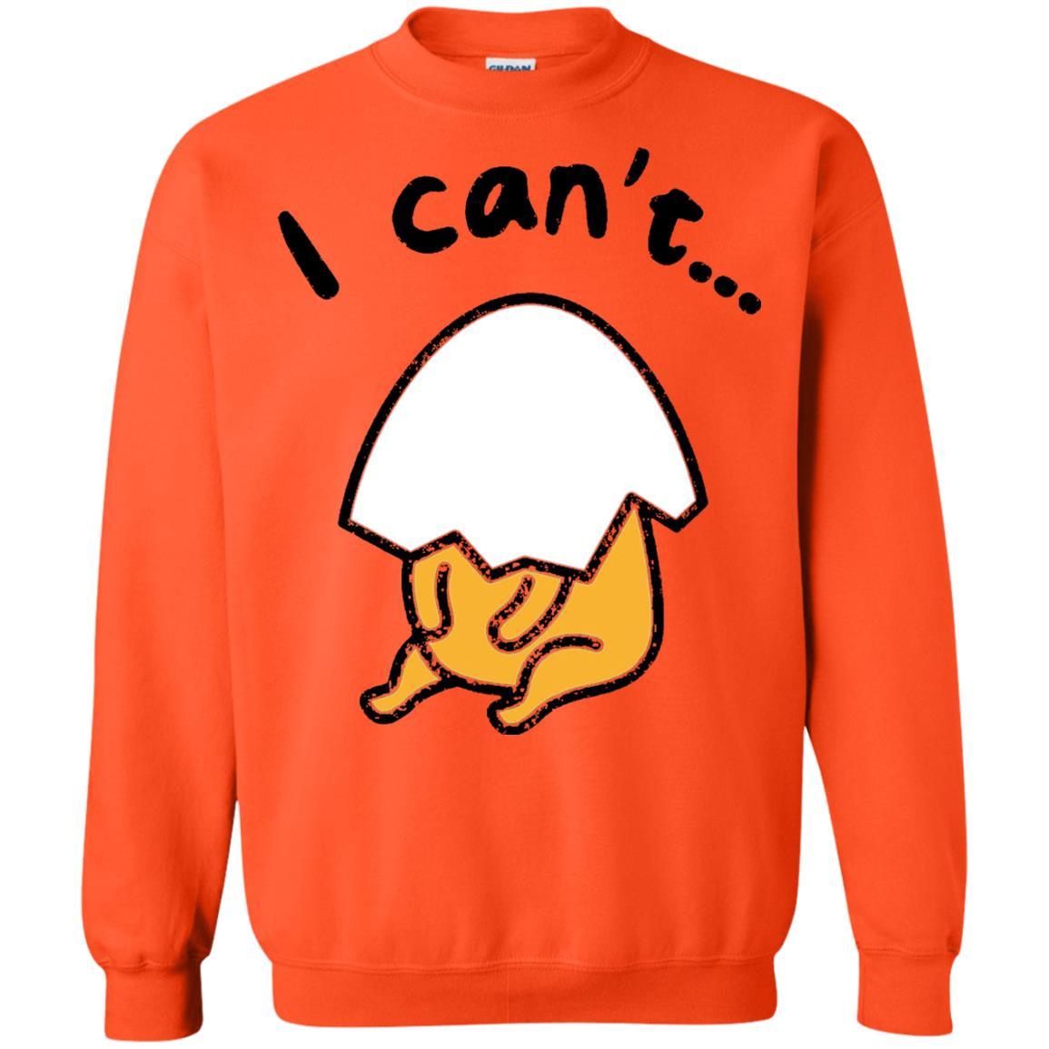 Film T-shirt Gudetama Lazy Egg I Can't Orange