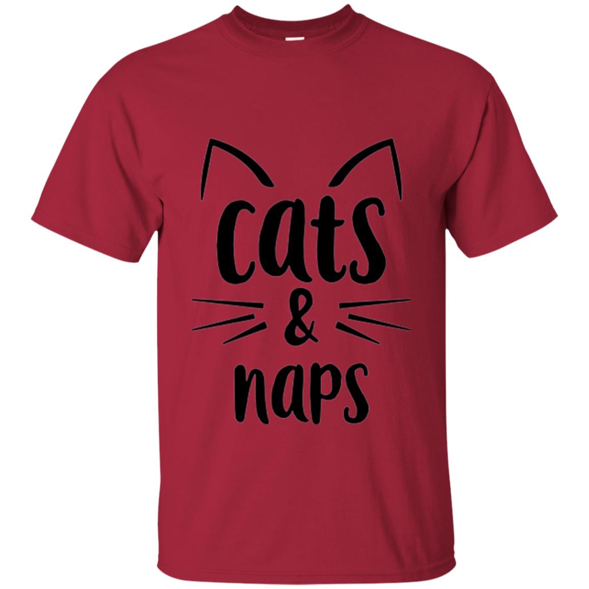 Cats And Naps Lovers T-shirt Cardinal