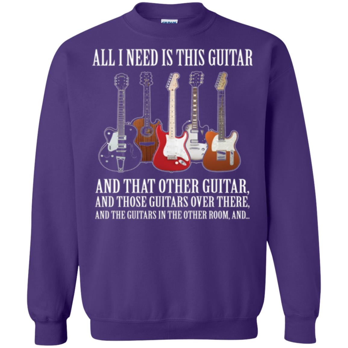 Guitar Lovers T-shirt All I Need Is This Guitar Purple