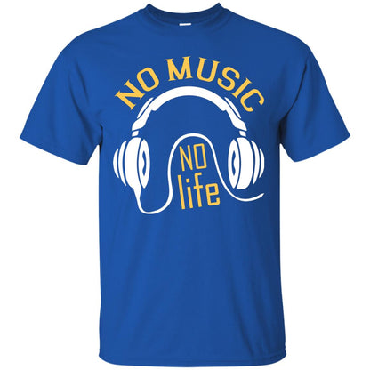 No Music No Life Music Lover Shirt Royal