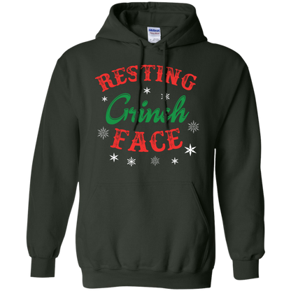 Christmas T-Shirt Resting Grinch Face Forest Green
