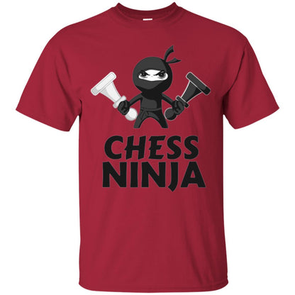 Funny Chess Ninja T-shirt Cardinal