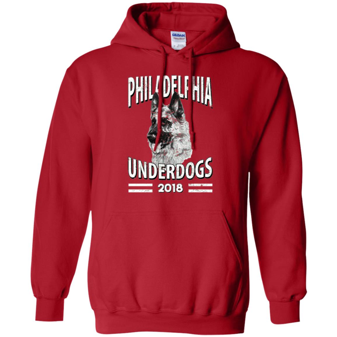 Dog Lover T-shirt Philadelphia Underdogs 2018 T-shirt Red