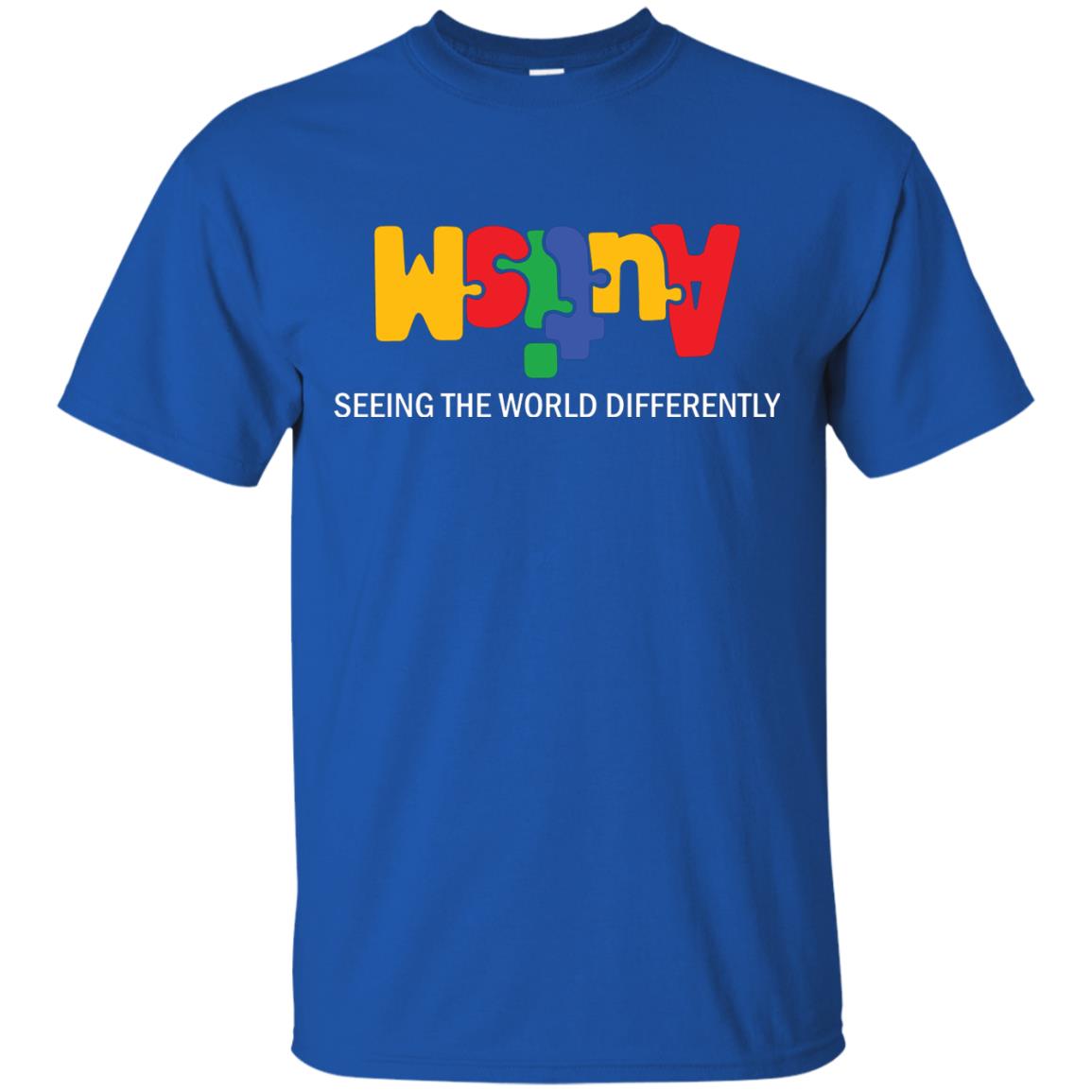 Autism Awareness T-shirt Seeing The World Differently Royal