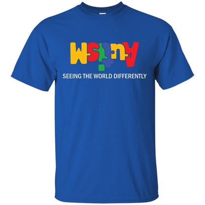 Autism Awareness T-shirt Seeing The World Differently Royal