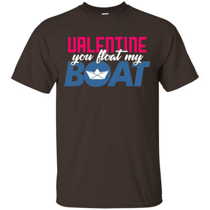 Love Day Couple T-shirt Valentine You Float My Boat Dark Chocolate