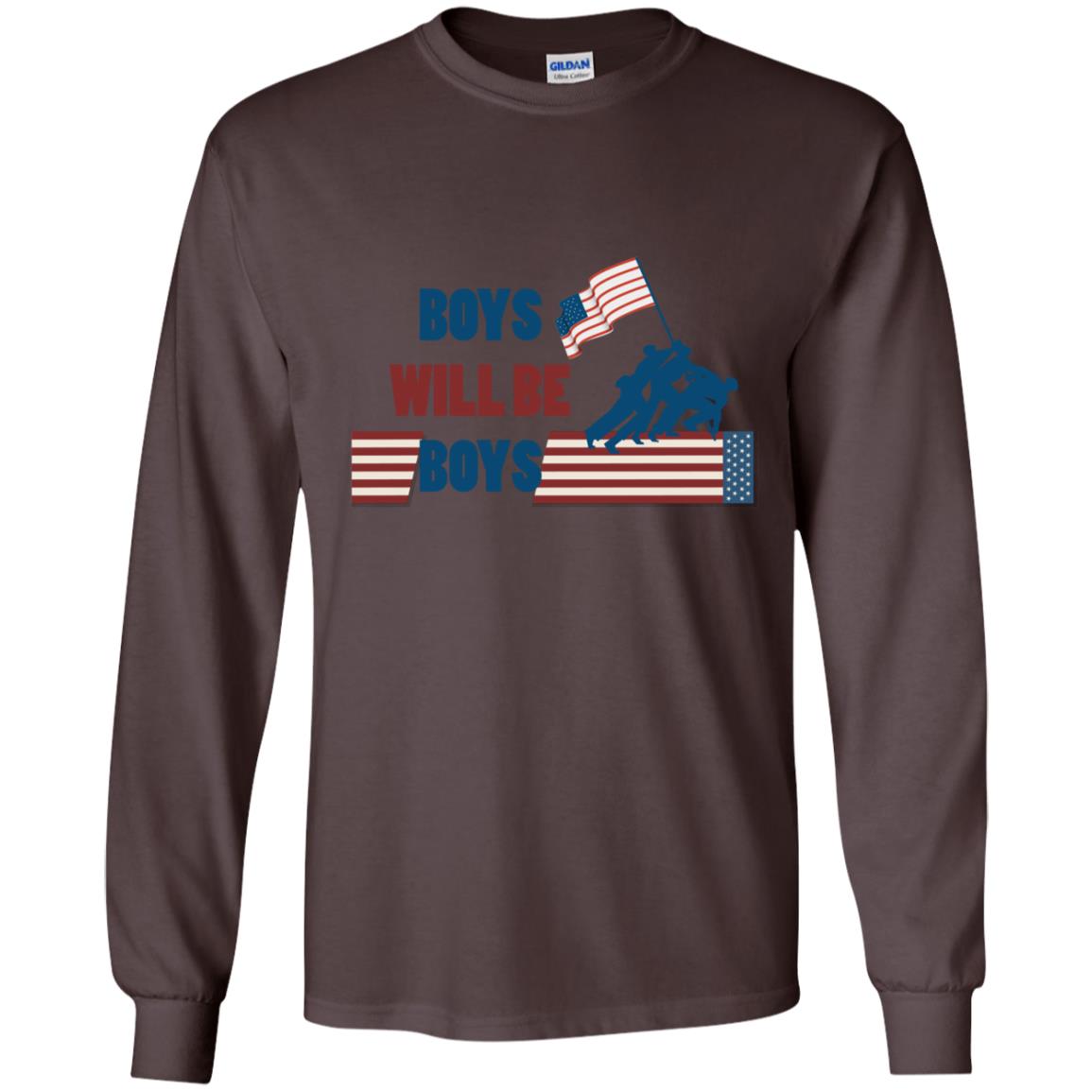 Boys Will Be Boys Military Shirt Dark Chocolate