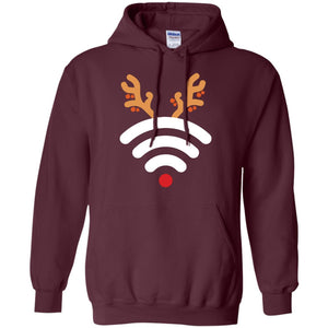 Wifi Signal Symbol Icon Reindeer X-mas Gift Shirt For Mens WomensG185 Gildan Pullover Hoodie 8 oz.