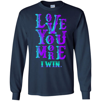 Valentines Day T-shirt Love You More I Win Navy