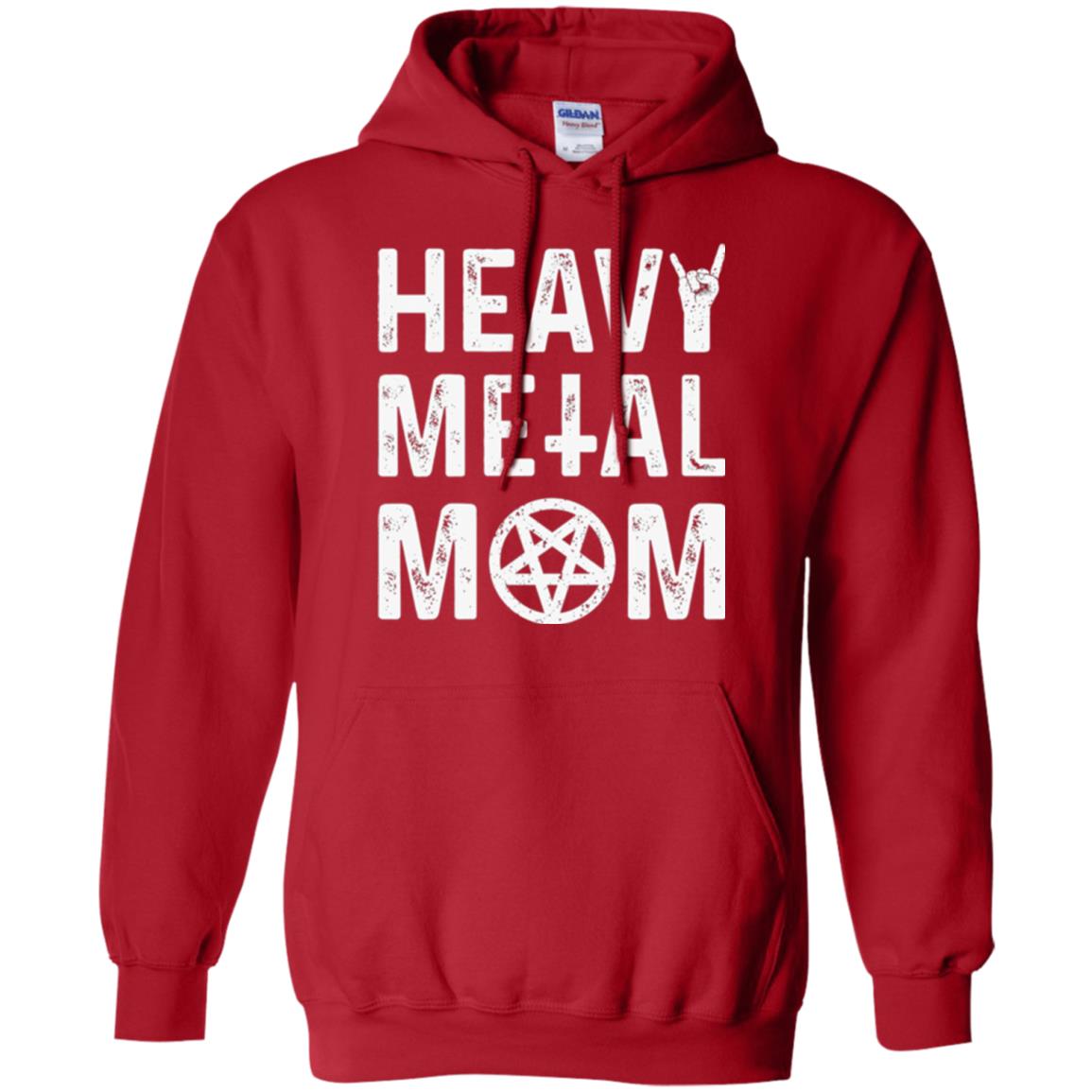 Heavy Metal Mom Vintage Band Music Concert Mother T-shirt Red