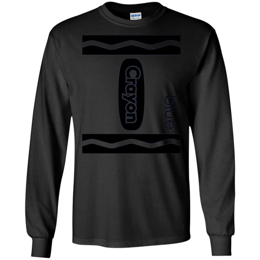Blue Crayon Halloween Couple Friend Group Costume T-shirt Black