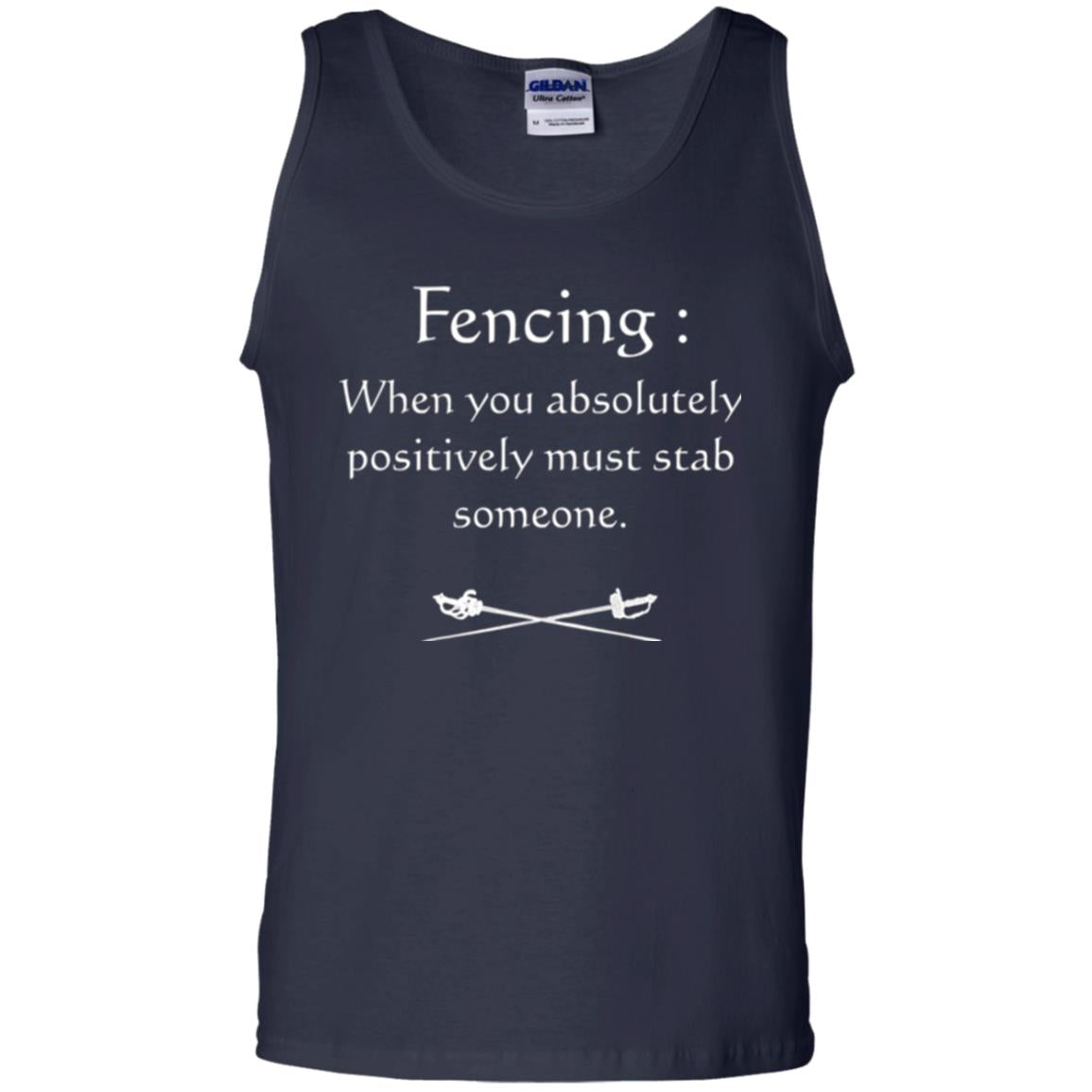 Fencing Lovers T-shirt When You Absolutely Posititive Must Stab Someone Navy