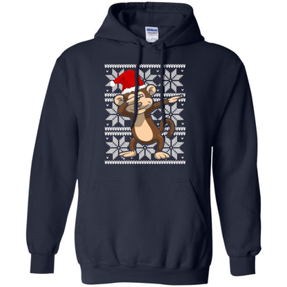 Christmas T-shirt Dabbing Monkey Navy