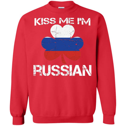 Kiss Me Russian Distressed St. Patrick_s Day 2018 T-shirt Red