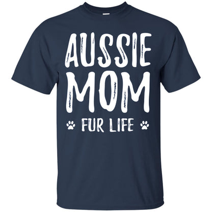 Aussie Mom Fur Life T-shirt Navy