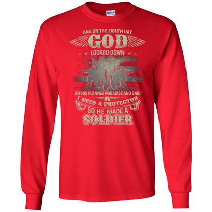 And On The Eighth Day God Looked Down On His Planned Paradise And Said I Need A Protector So He Made A Soldier Red