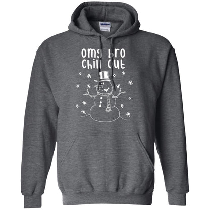 Snowman T-shirt Omg Bro Chill Out Dark Heather