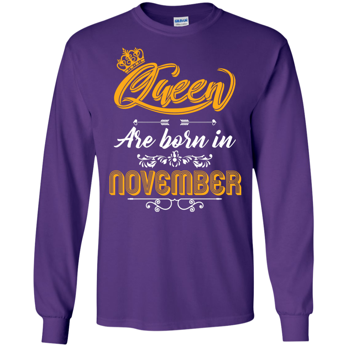 Brithday T-Shirt Queen Are Born In November Purple