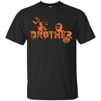 Halloween Pumpkin Brother Family Shirt Black
