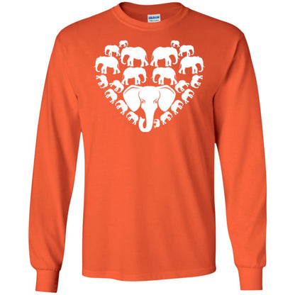 Elephant Lovers T-shirt Special Elephant Heart Orange