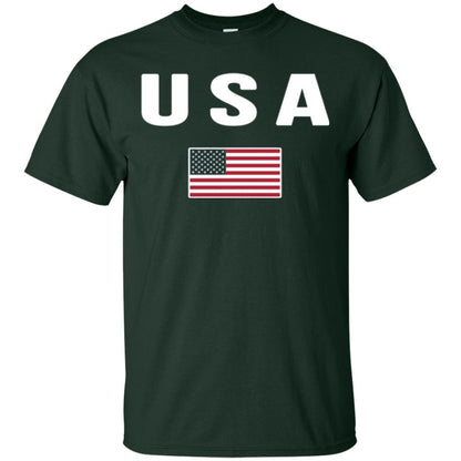 American Flag Us America United States T-shirt Forest