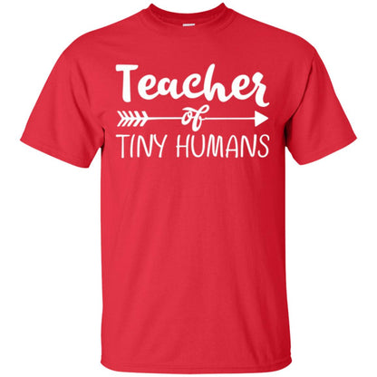 Kindergarten Preschool T-shirt Teacher Of Tiny Humans Red