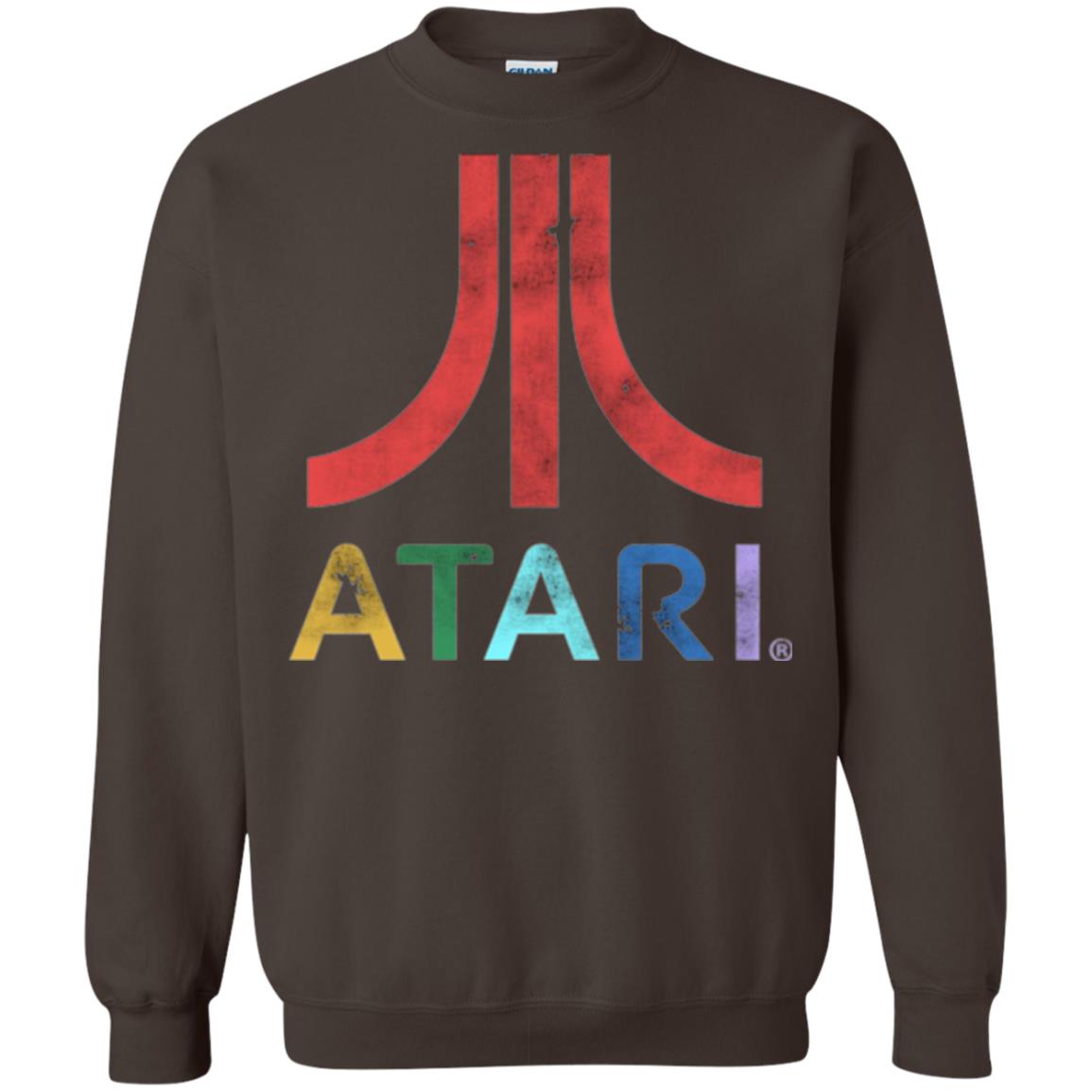 Colorful Retro Atari Gaming Logo T-shirt Dark Chocolate