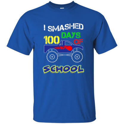 Trucker T-shirt I Smashed 100 Day Of School Royal