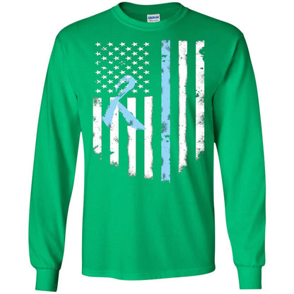 Ribbon American Flag Prostate Cancer Awareness Shirt Irish Green