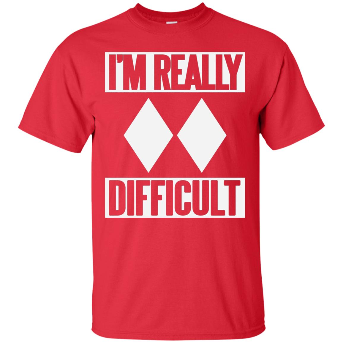 Im Really Difficult Double Black Diamond Ski T-shirt Red