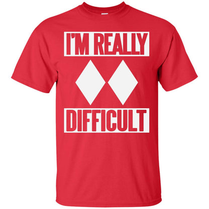 Im Really Difficult Double Black Diamond Ski T-shirt Red