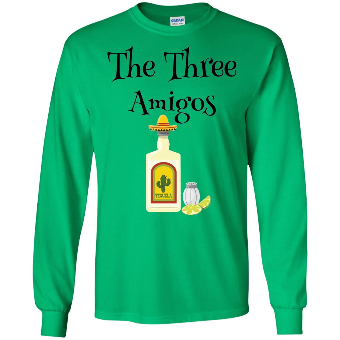 Cooking Lovers T-shirt The Three Amigos Tequila Salt Lime Irish Green