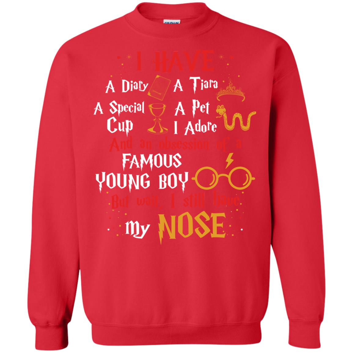 I Have A Diary, A Tiara, A Special Cup, A Pet I Adore And An Obsession Of A Famous Young Boy Harry Potter Fan T-shirt Red