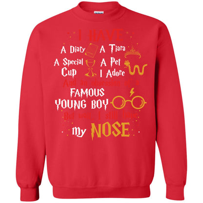I Have A Diary, A Tiara, A Special Cup, A Pet I Adore And An Obsession Of A Famous Young Boy Harry Potter Fan T-shirt Red