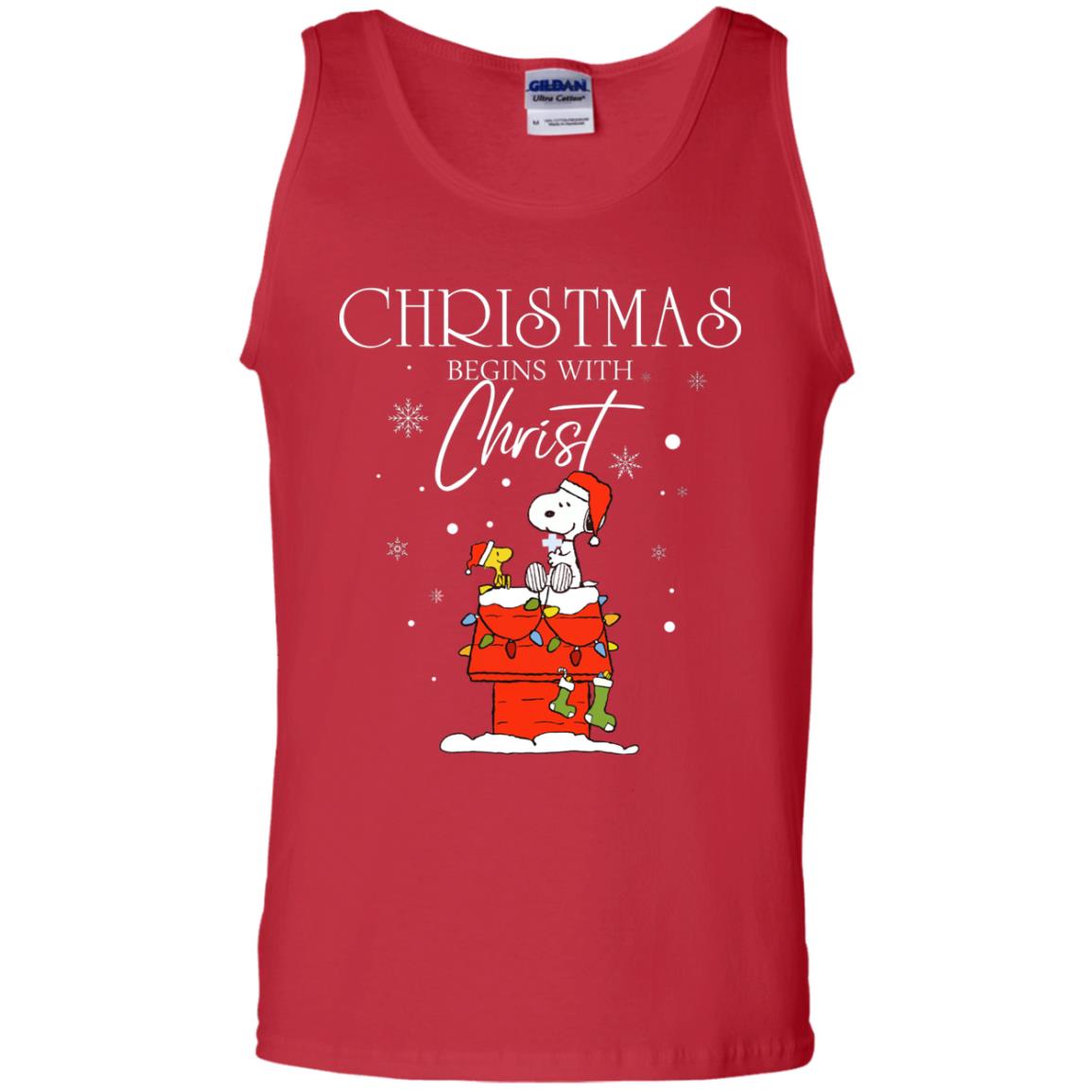Christmas Begins With Christ Shirt Red