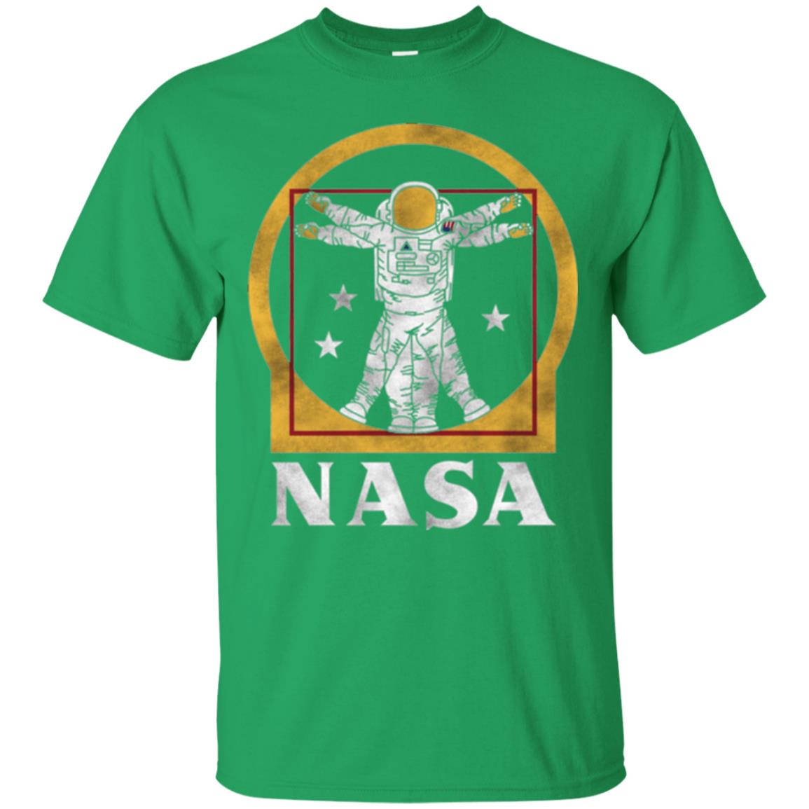 Nasa Vitruvian Astronaut Graphic T-shirt Irish Green