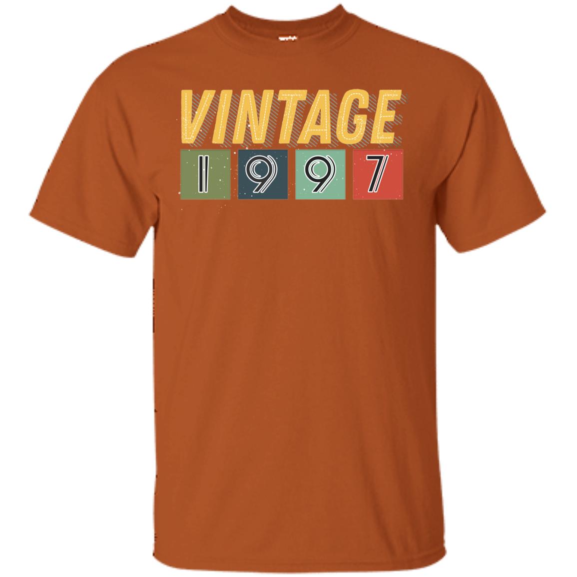 Vintage 1997 21th Birthday Gift Shirt For Mens Or Womens Texas Orange