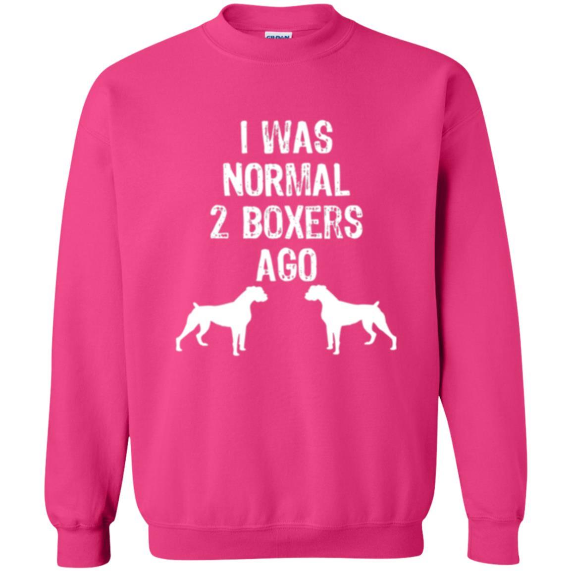 Dog Lover T-shirt I Was Normal 2 Boxers Ago Heliconia