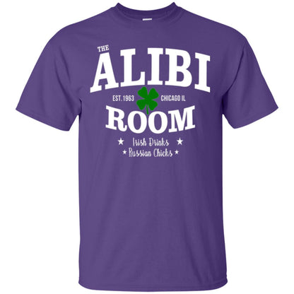Wine Lovers T-shirt The Alibi Room Est.1963 Chicagoil Irish Drinks Russian Chick Purple