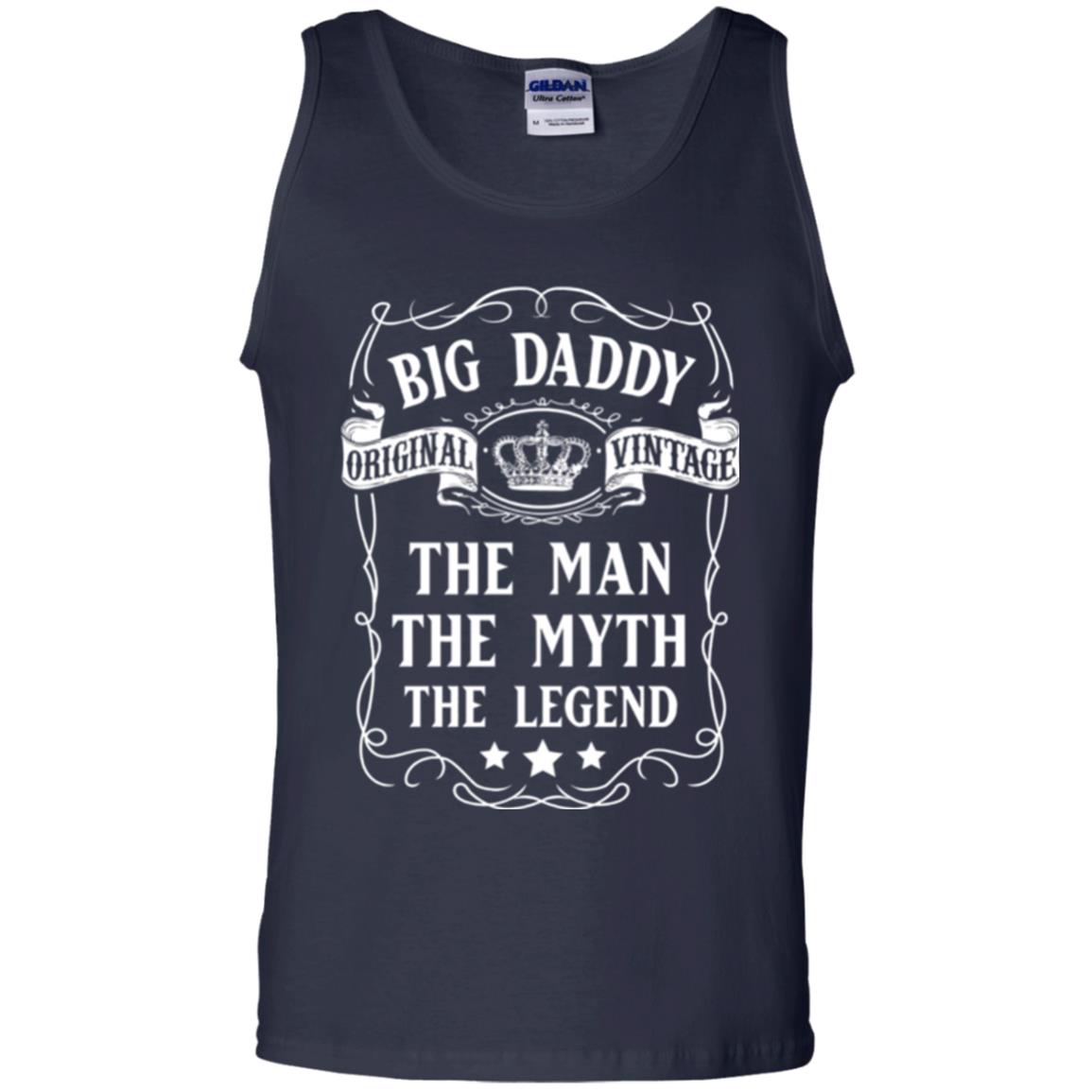 Big Daddy Original Vintage The Man Myth Legend Grandfather T-shirt Navy
