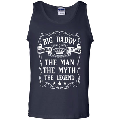 Big Daddy Original Vintage The Man Myth Legend Grandfather T-shirt Navy