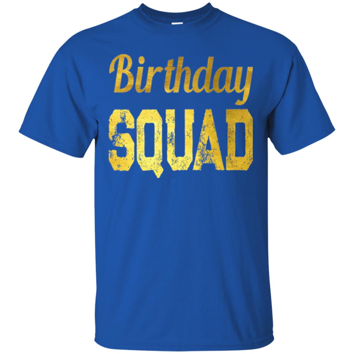 Birthday Squad Gold T-shirt Royal