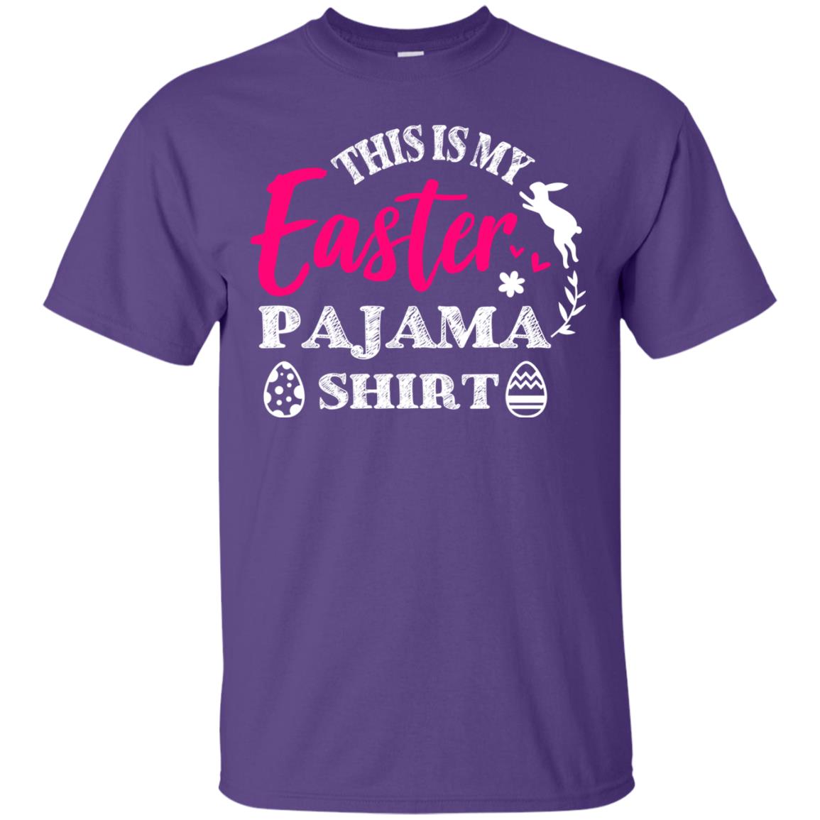 This Is My Easter Pajama Shirt Easter Holiday T-shirt Purple