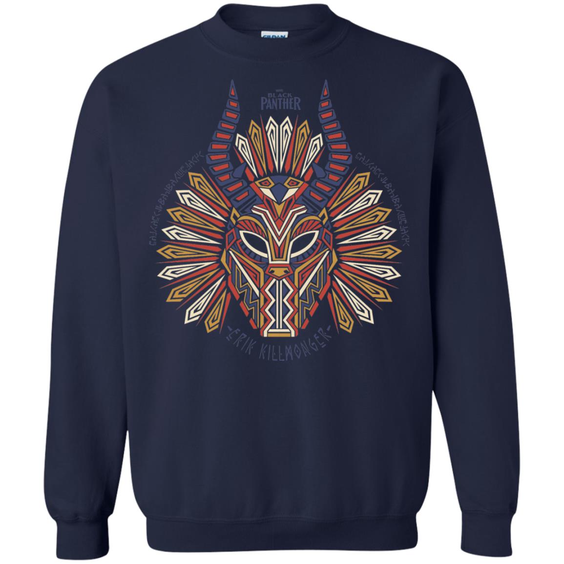 Black Panther Movie Geo Killmonger Movie Lover T-shirt Navy