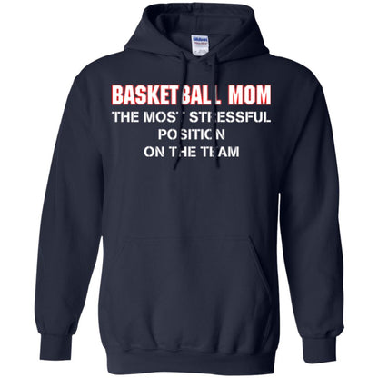 Basketball Lover T-shirt The Most Stressful Position Position On The Team Navy
